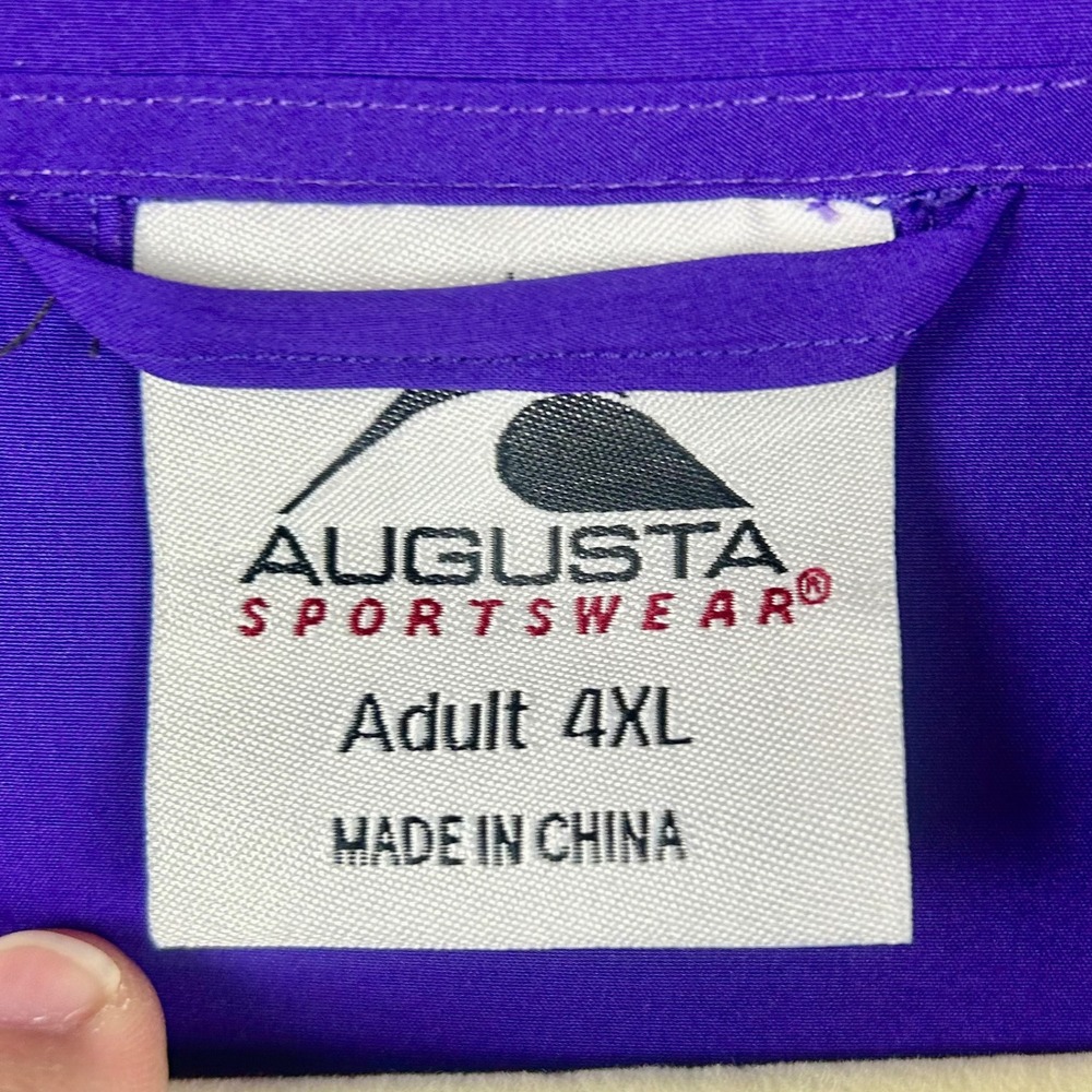 Augusta Purple Gray 1/4‎ Zip Golf Pullover Windshirt Short Sleeve Adult 4XL - Picture 9 of 10